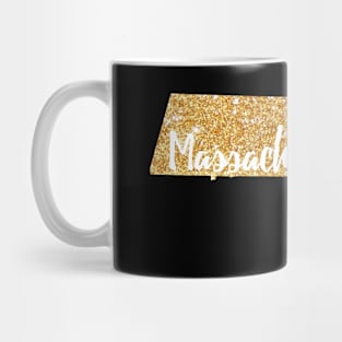 Gold Massachusetts Mug